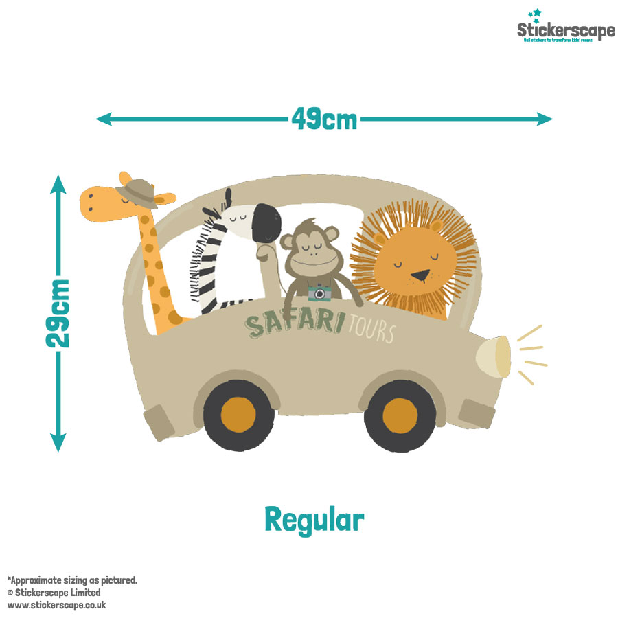 Safari Bus Wall Sticker (Regular)