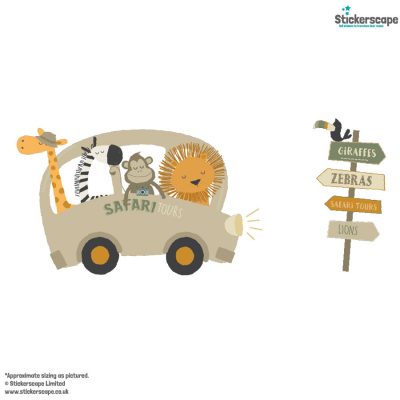 Safari Bus Wall Sticker (Regular)