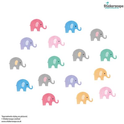 Elephant Stickarounds (Multicolour Option 1)