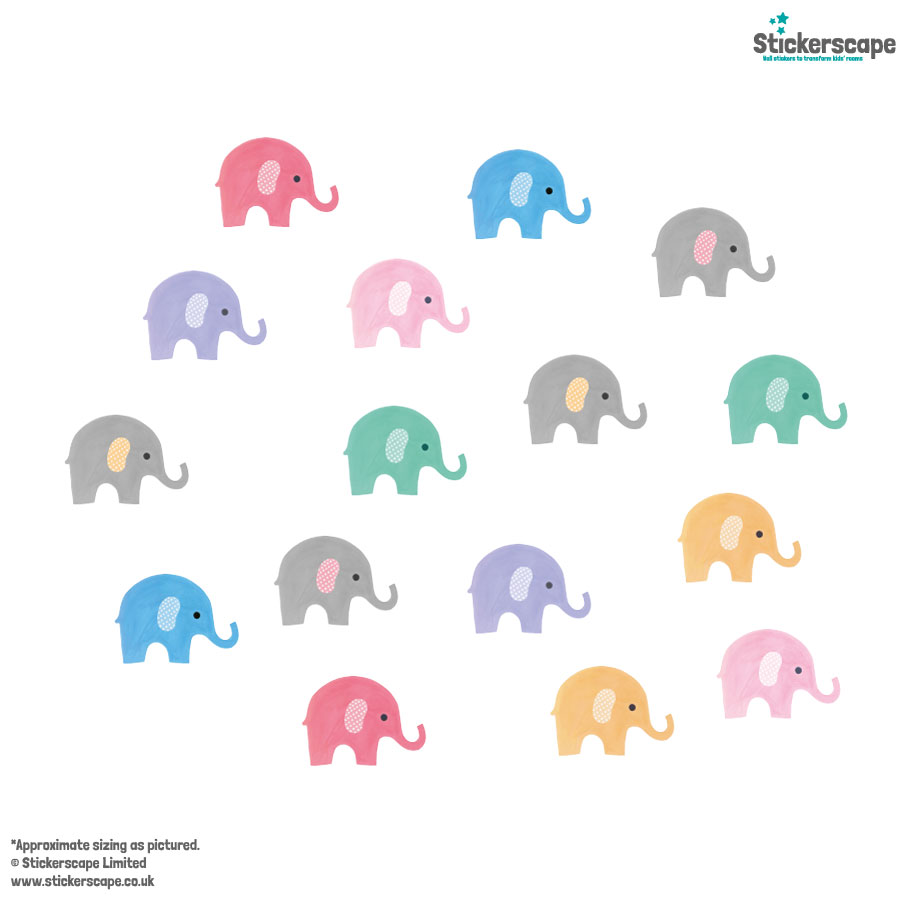 Elephant Stickarounds (Multicolour Option 1)