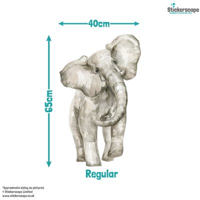 Watercolour Elephant Wall Sticker (Regular)