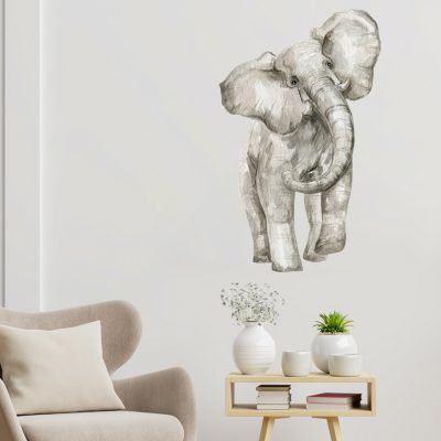 Watercolour Elephant Wall Sticker (Regular)