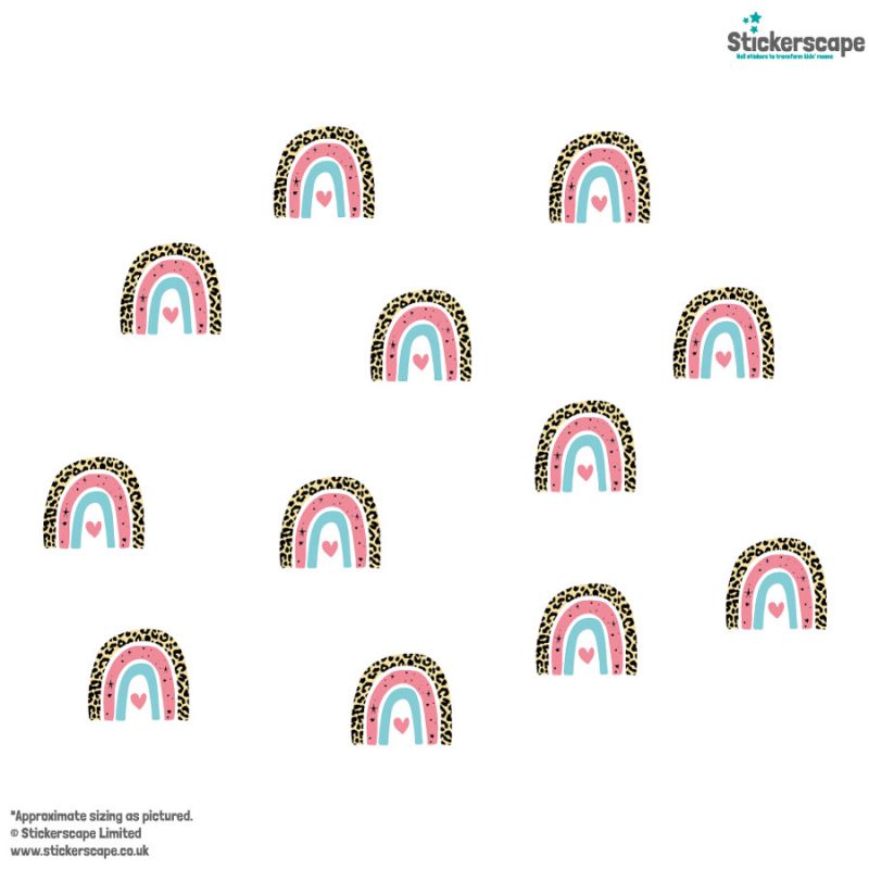 Leopard Print Rainbow Stickarounds (Option1)
