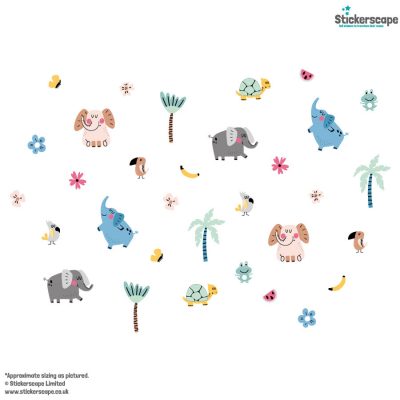 Fun elephant stickaround pack shown on a plain white background