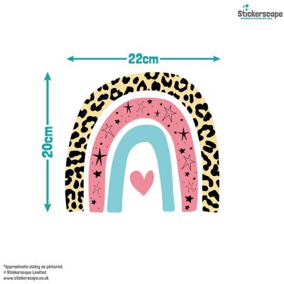 Leopard Print Rainbow Window Sticker (Option 1)