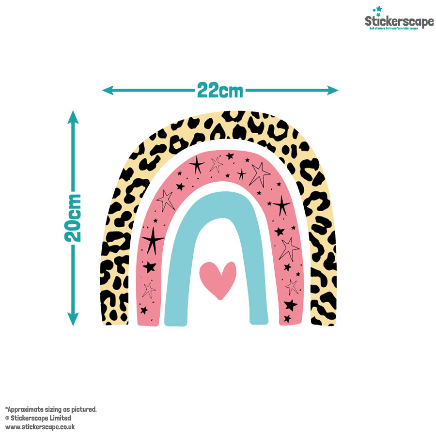 Leopard Print Rainbow Window Sticker (Option 1)