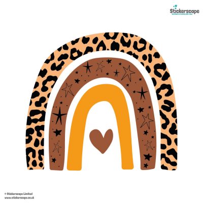 Leopard Print Rainbow Window Sticker (Option 2)
