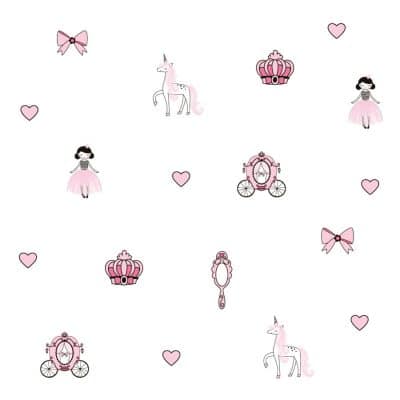 Princesses wall stickers on a white background