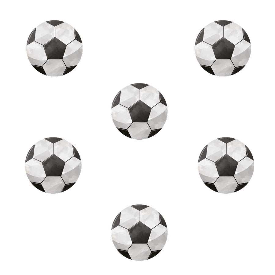 Football wall stickers on a white background