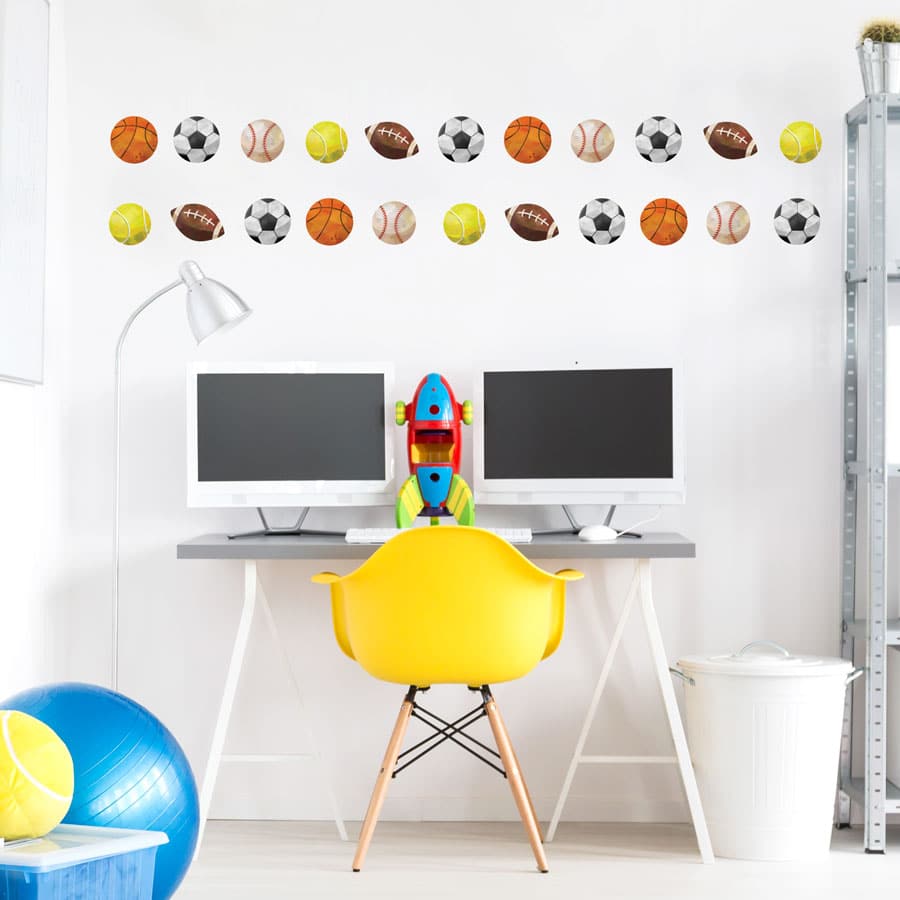 Sport wall stickers perfect for decorating a child's bedroom or playroom with a sport theme