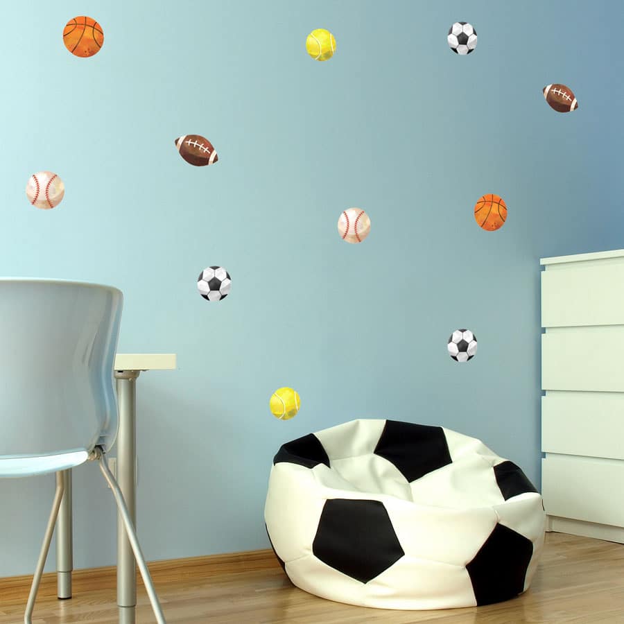 Sport wall stickers perfect for decorating a child's bedroom or playroom with a sport theme