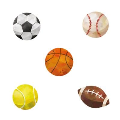 Sport wall stickers on a white background