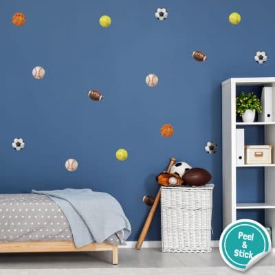 Sport wall stickers perfect for decorating a child's bedroom or playroom with a sport theme