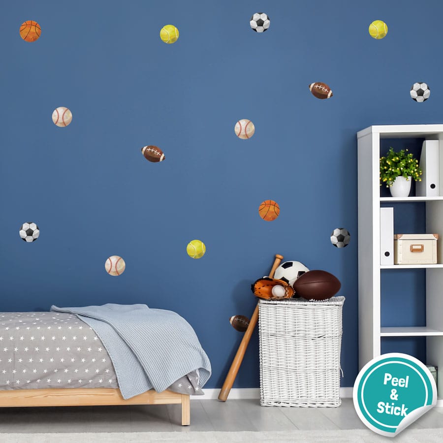 Sport wall stickers perfect for decorating a child's bedroom or playroom with a sport theme