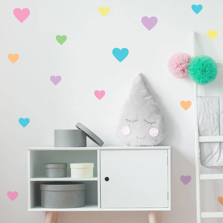 Heart wall stickers