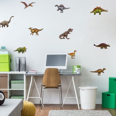 Dinosaur stickaround wall sticker pack (Multicolour) perfect for decorating a childs room with a dinosaur theme