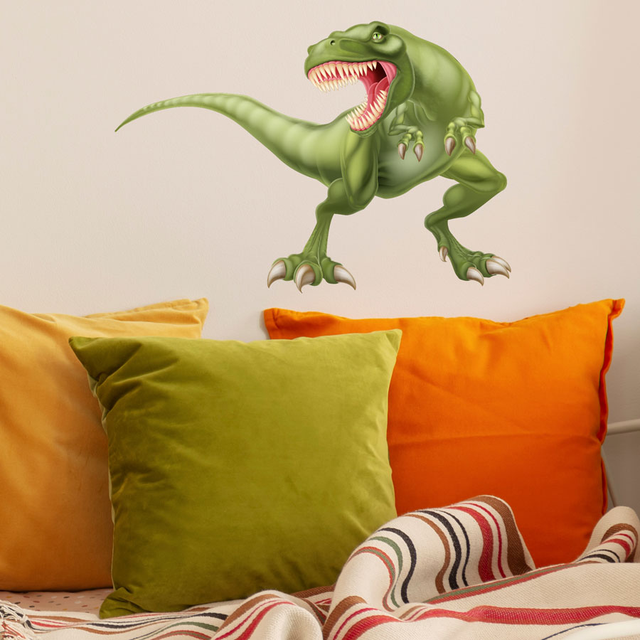 Fierce T-Rex wall sticker (Regular) perfect for adding a statement wall graphic to create a dinosaur themed room for a child