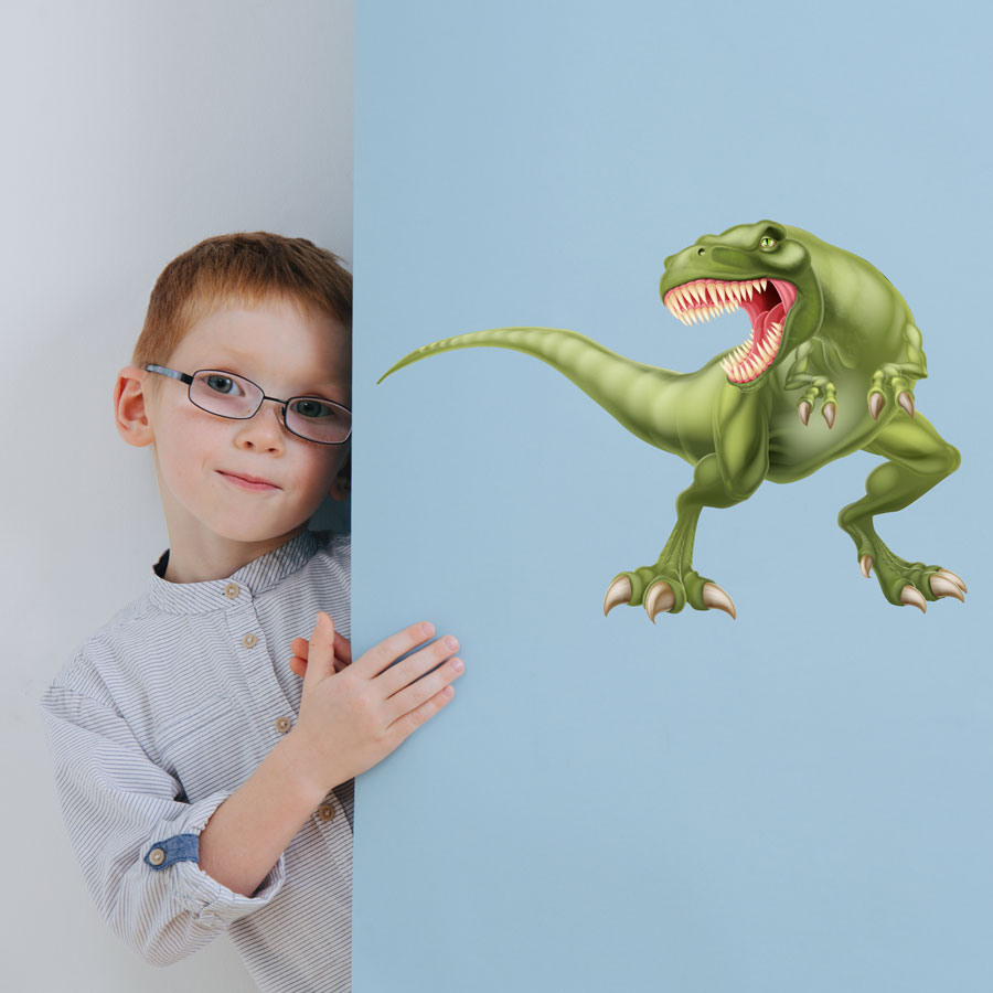 Fierce T-Rex wall sticker (Regular) perfect for adding a statement wall graphic to create a dinosaur themed room for a child