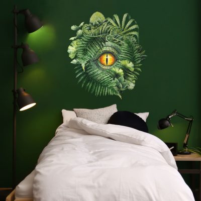 The DInosaur Eye wall sticker perfect for adding a focal point to a dinosaur themed bedroom