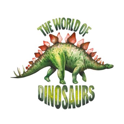 World of Dinosaurs - Stegosaurus wall sticker on a white background