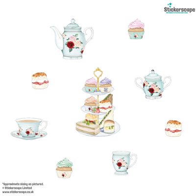 Tea Party Window Sticker Pack