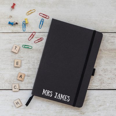 Personalised foil notebook perfect gift for a birthday or christmas