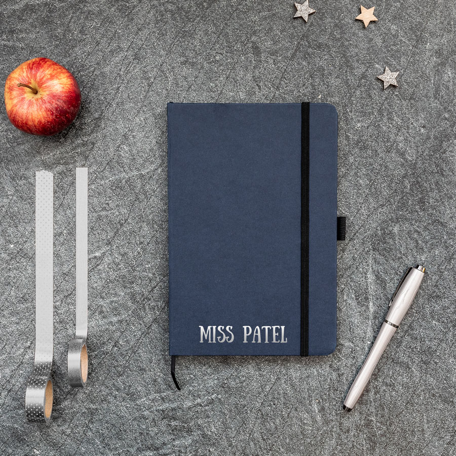 Personalised foil notebook perfect gift for a birthday or christmas