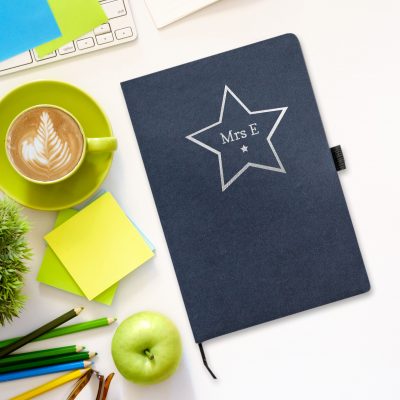 Personalised star foil notebook perfect gift for a birthday or christmas