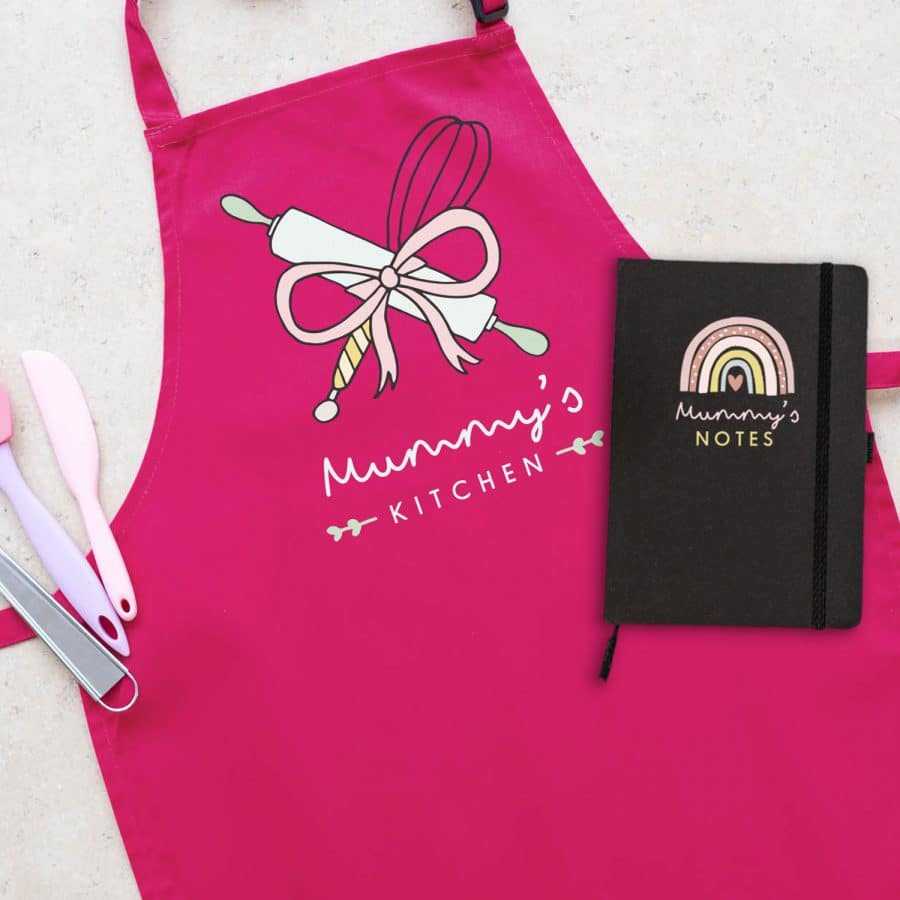 Apron and notebook gift bundle perfect gift for mothers day for mum or nana
