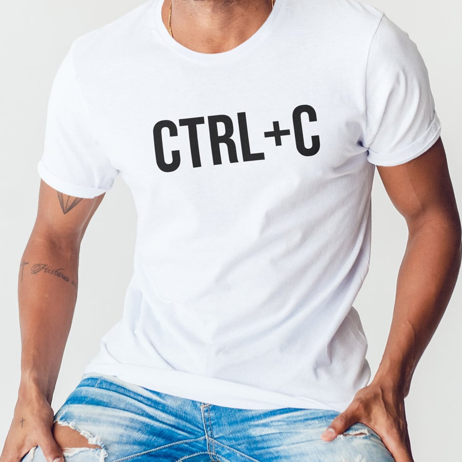 Ctrl-C Men's T-shirt (White) perfect gift for fathers day, birthday or Christmas