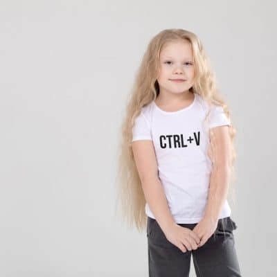 Ctrl-V Children's T-shirt (White) perfect gift for fathers day, birthday or Christmas