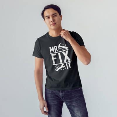 Mr Fix It Men's T-shirt (Grey) perfect gift for fathers day, birthday or Christmas