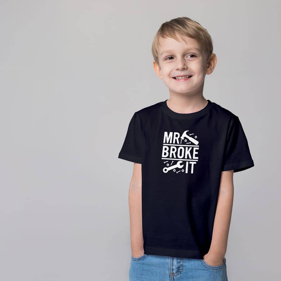 Mr/Miss Fix It Children's T-shirt (Black) perfect gift for fathers day, birthday or Christmas