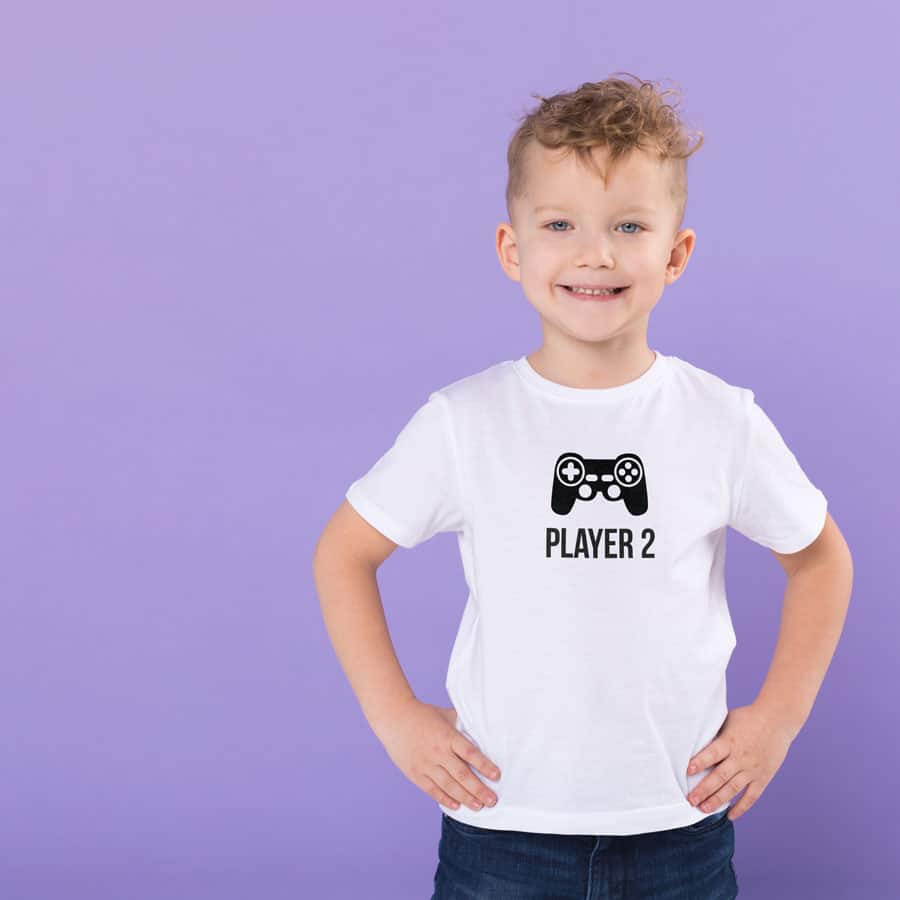 Player 2 Children's T-shirt (White) perfect gift for fathers day, birthday or Christmas
