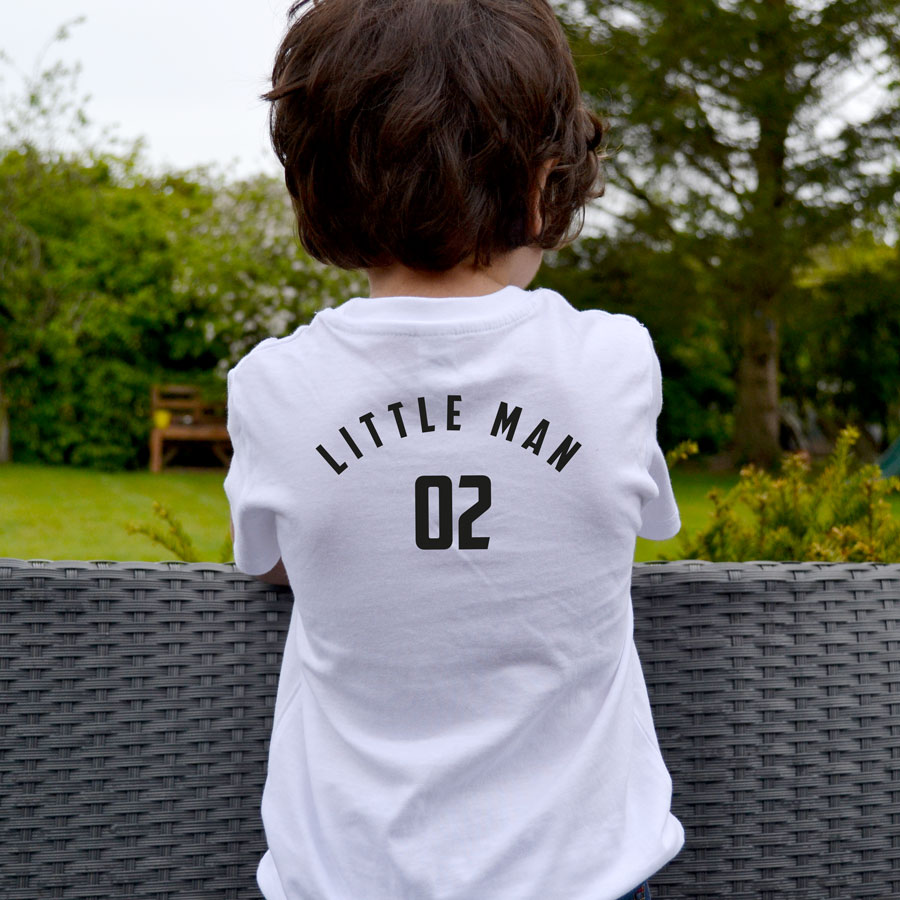 Big Man Little Man Children's T-shirt (White) perfect gift for fathers day, birthday or Christmas