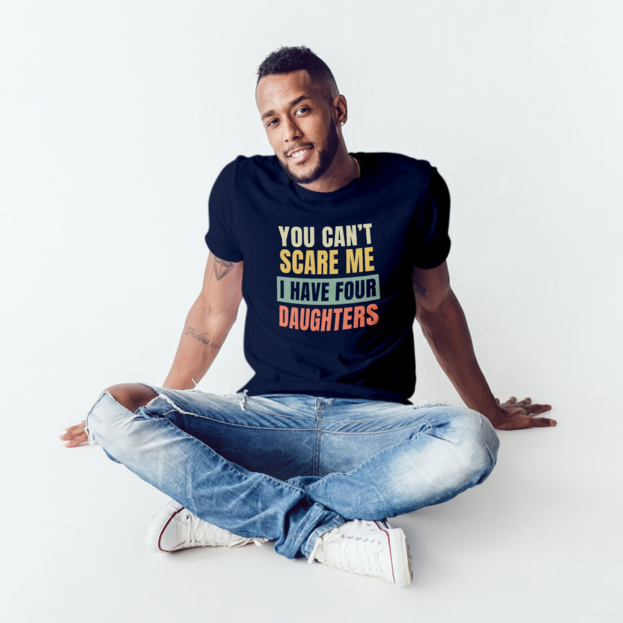 You Can't Scare Me Men's T-shirt (Navy) perfect gift for fathers day, birthday or Christmas