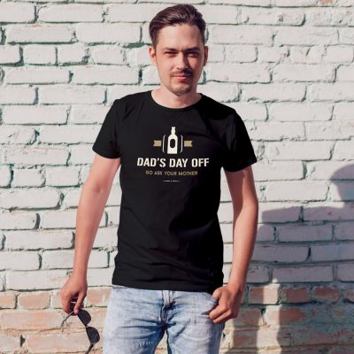 Dad's Day Off Men's T-shirt (Black) perfect gift for fathers day, birthday or Christmas