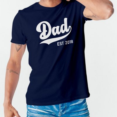 Personalised dad est Men's T-shirt (Navy) perfect gift for fathers day, birthday or Christmas