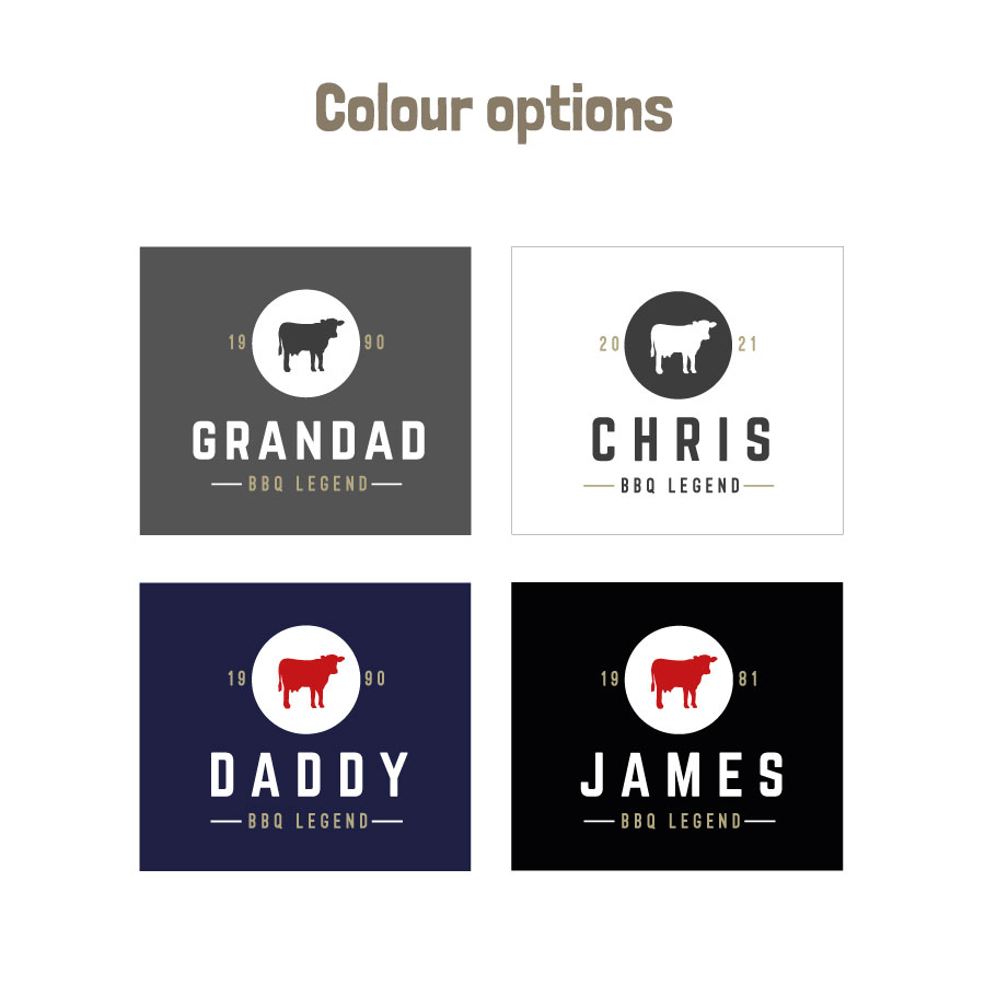 Personalised barbecue legend Men's T-shirt (colour options)