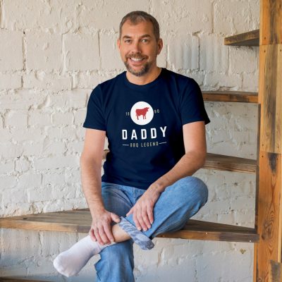 Personalised barbecue legend Men's T-shirt (Navy) perfect gift for fathers day, birthday or Christmas