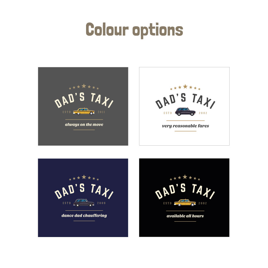 Personalised dad's taxi Men's T-shirt (colour options)