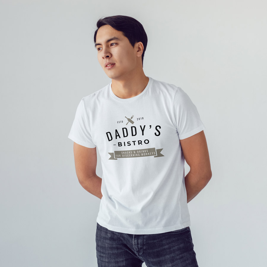Personalised Kitchen Men's T-shirt (White) perfect gift for fathers day, birthday or Christmas