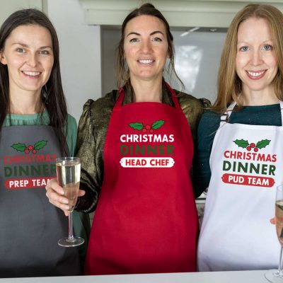 Personalised Christmas dinner apron perfect for family Christmas dinner preparation