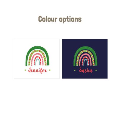 Festive rainbow apron colour options