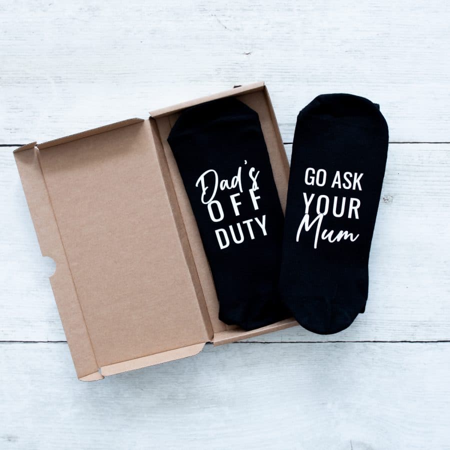 Dad's off duty socks perfect gift for fathers day, birthday or Christmas