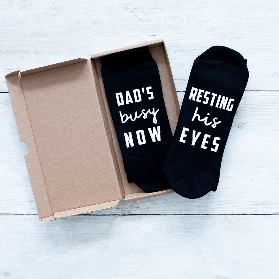 Dad's resting his eyes socks perfect gift for fathers day, birthday or Christmas