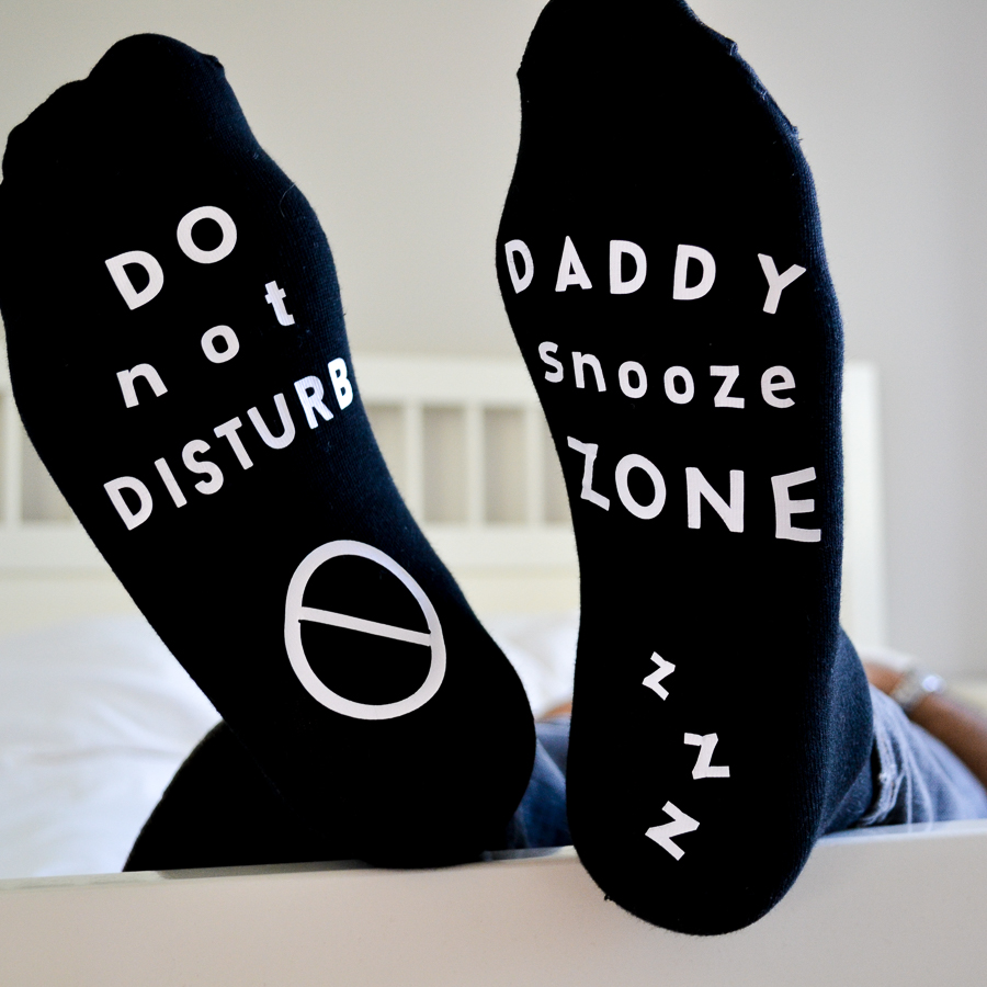 Daddy snooze zone socks perfect gift for fathers day, birthday or Christmas