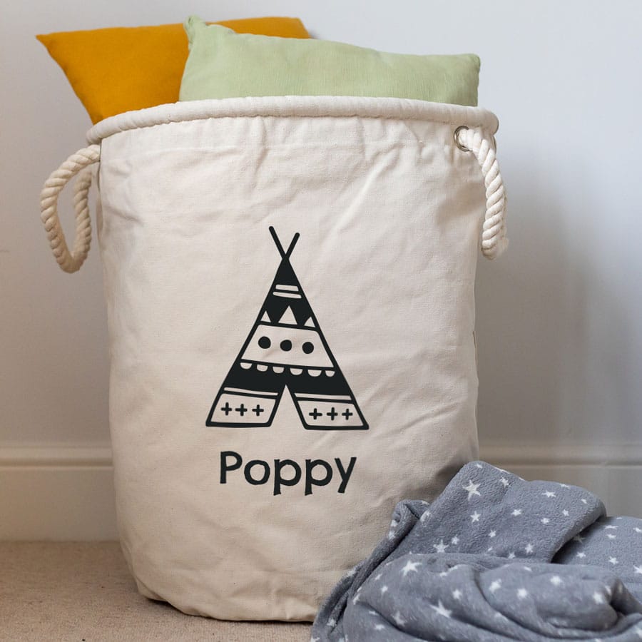 Personalised teepee storage trug (Natural - Large)