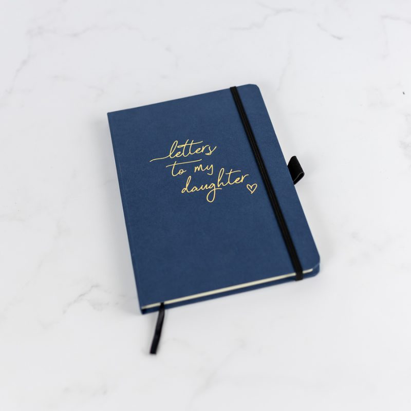 Letters to my Daughter Foil Notebook - Navy notebook, silver foil