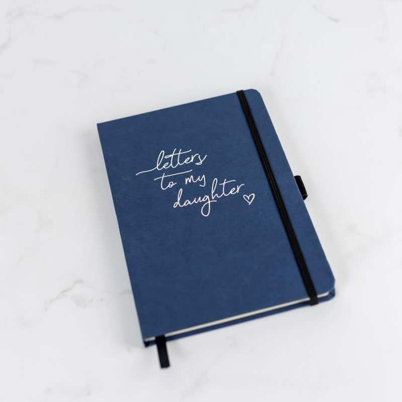Letters to my Daughter Foil Notebook - Navy notebook, silver foil